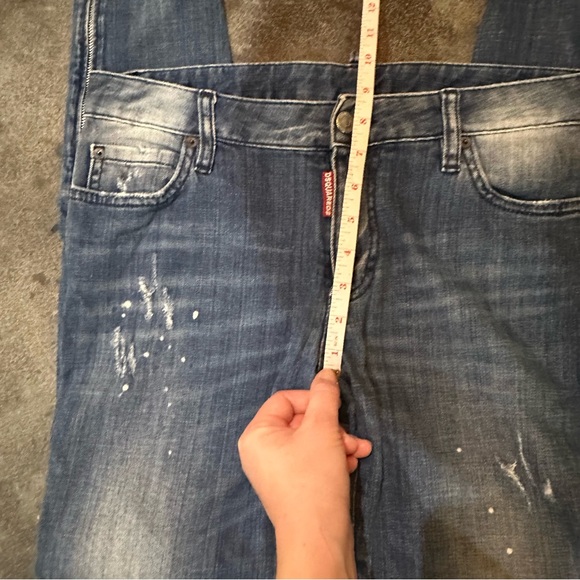 Dsquared2 denim jeans Italian size 44 zipper ankle US 8 - Picture 10 of 12